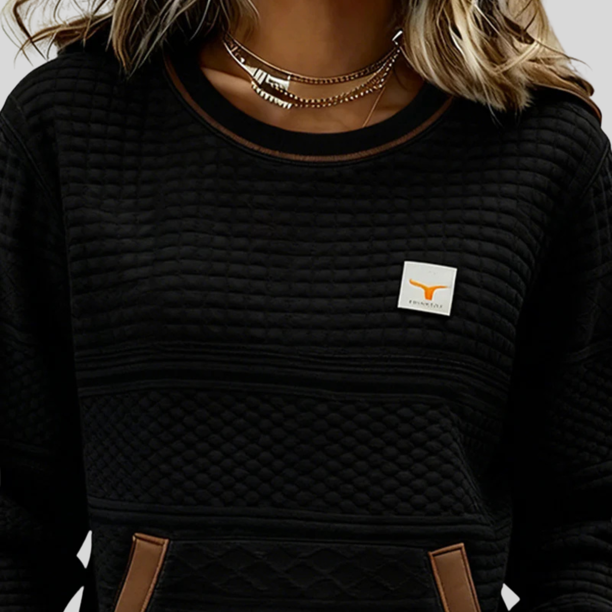 Alicia - Sudadera Colorblock Acolchada con Bolsillo Canguro - vista 5