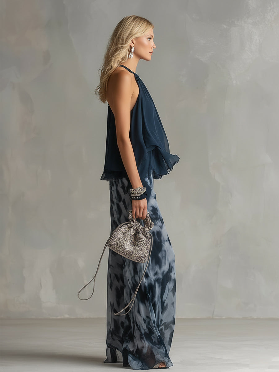 Conjunto Ludovica™ - Chifón Con Pantalón Amplio