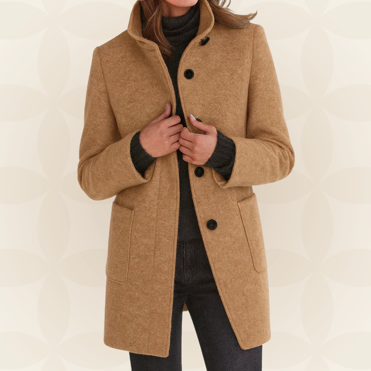 Ana - Chaqueta de Mezcla de Lana con Cuello Alto - vista 7