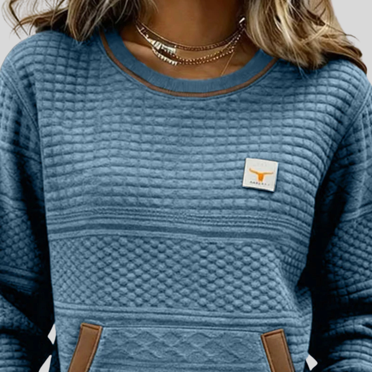 Alicia - Sudadera Colorblock Acolchada con Bolsillo Canguro - vista 6