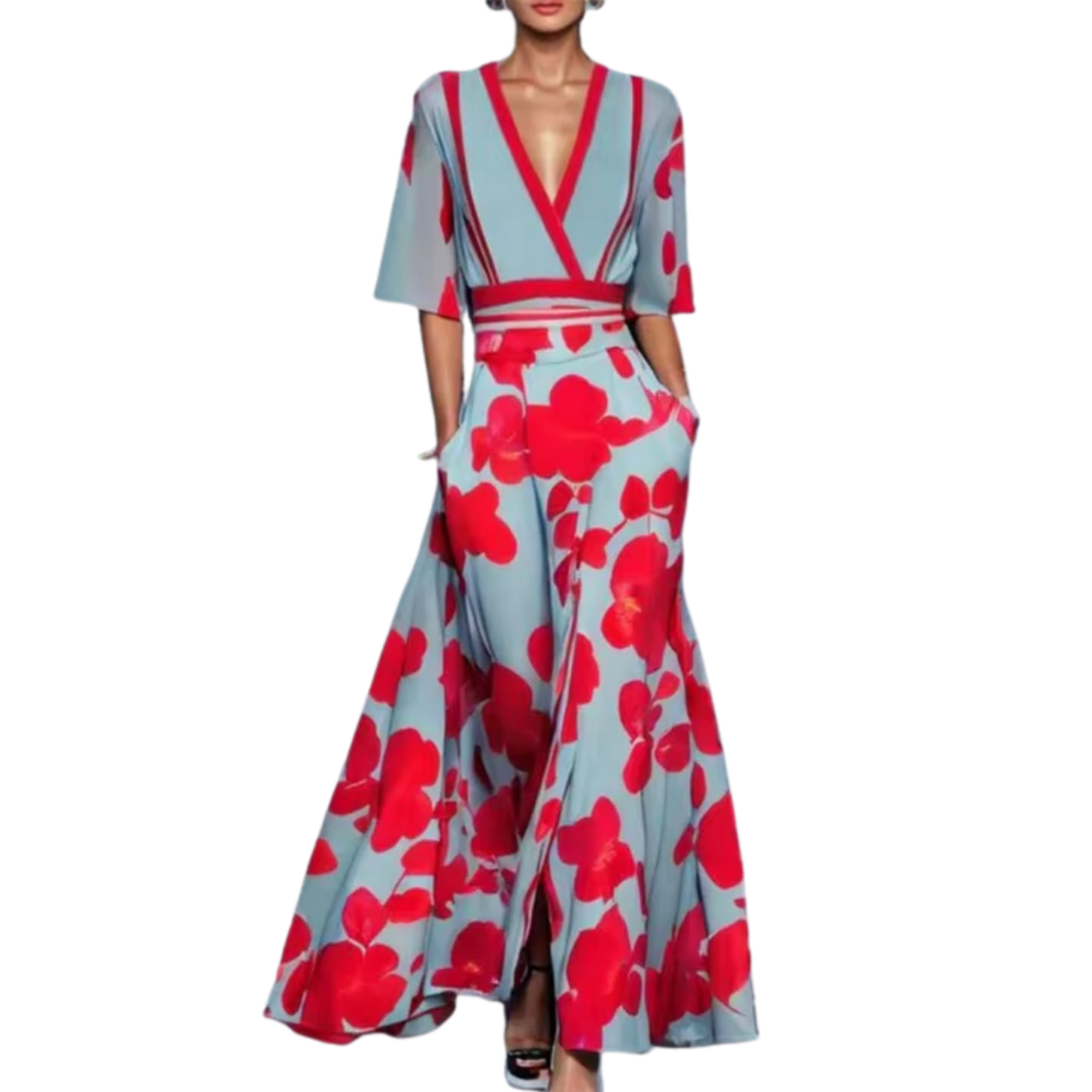 Vestido Noelle™ - Floral con Escote en V