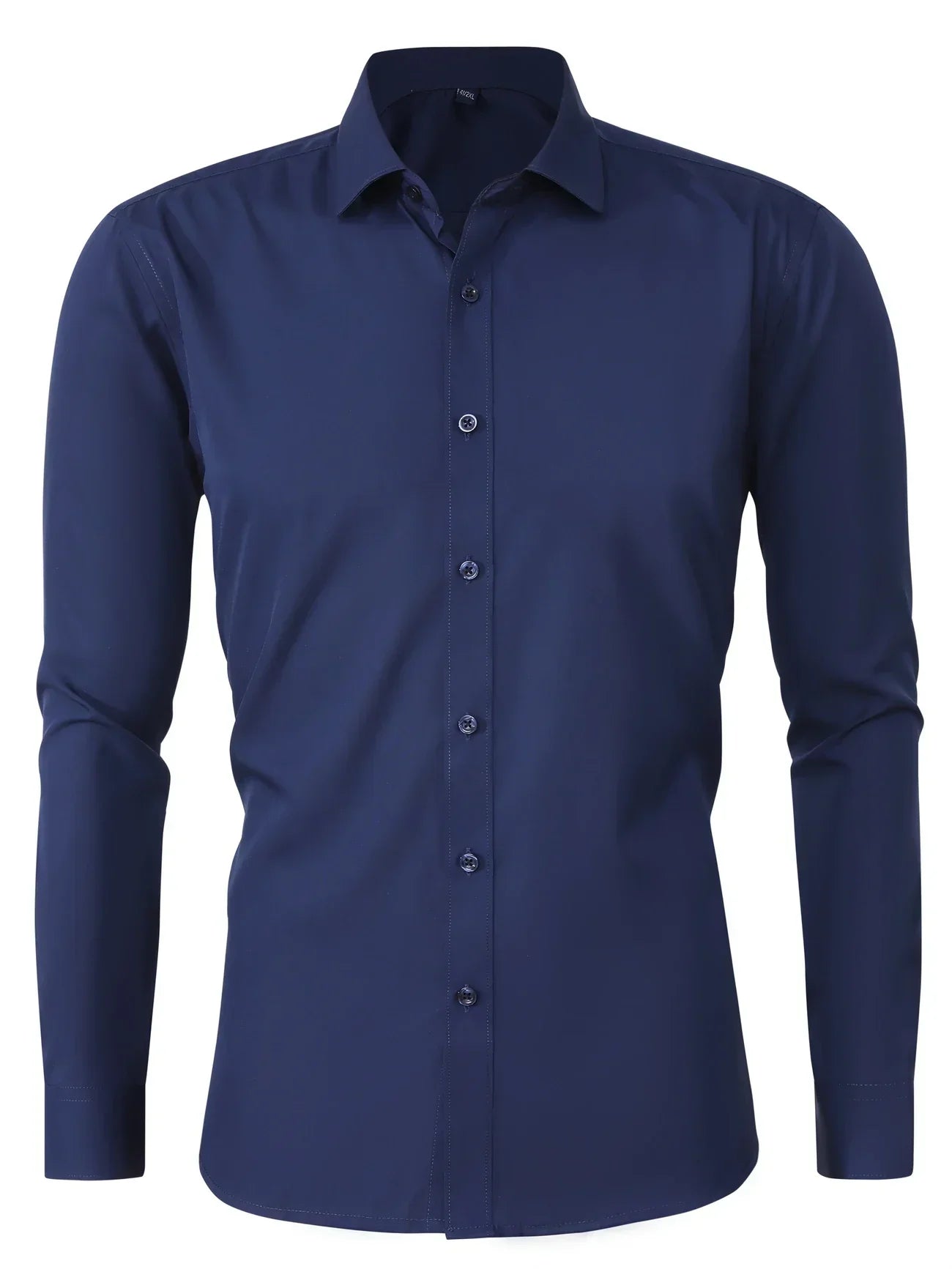 Byron™ – Camisa de manga larga para caballero, de estilo elegante con cierre de botones al frent