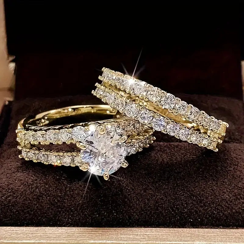 Conjunto de Anillos Amor Eterno | Oro
