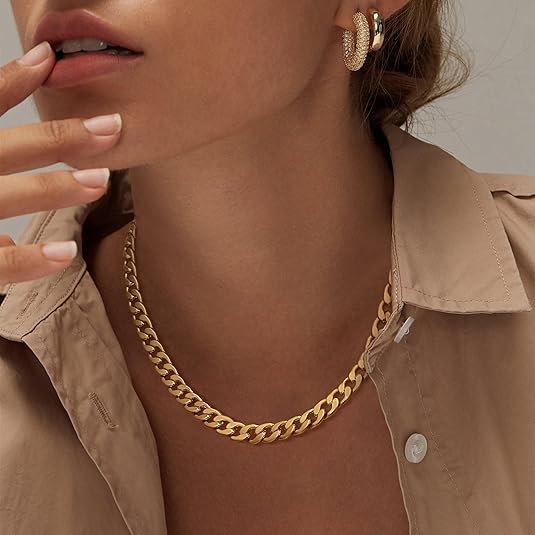 Collar Grueso de Eslabones Cubanos