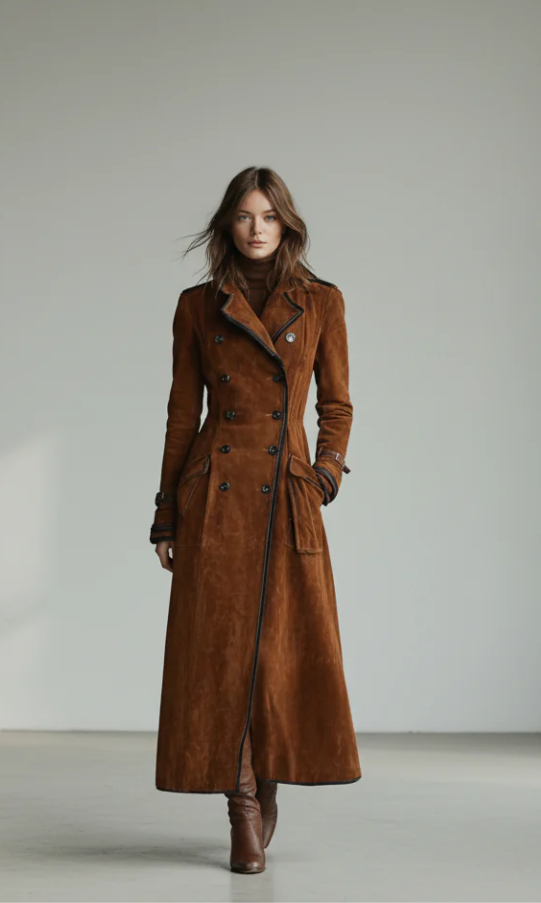 Ana™ | Vegan Suede Long Jacket 