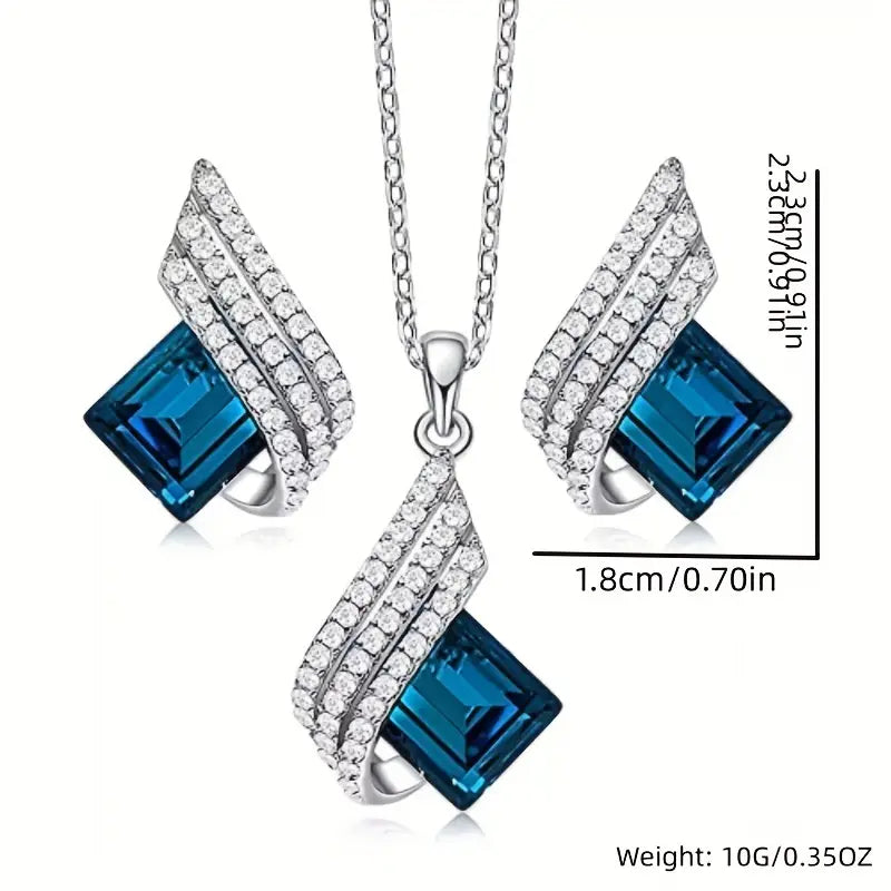 Conjunto de Joyería Aurora Azul