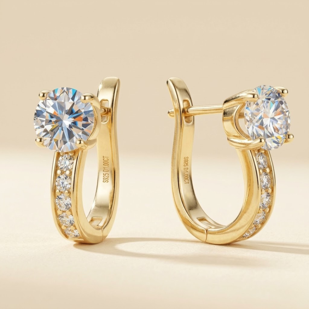 Pendientes Elegantes Channel | Oro