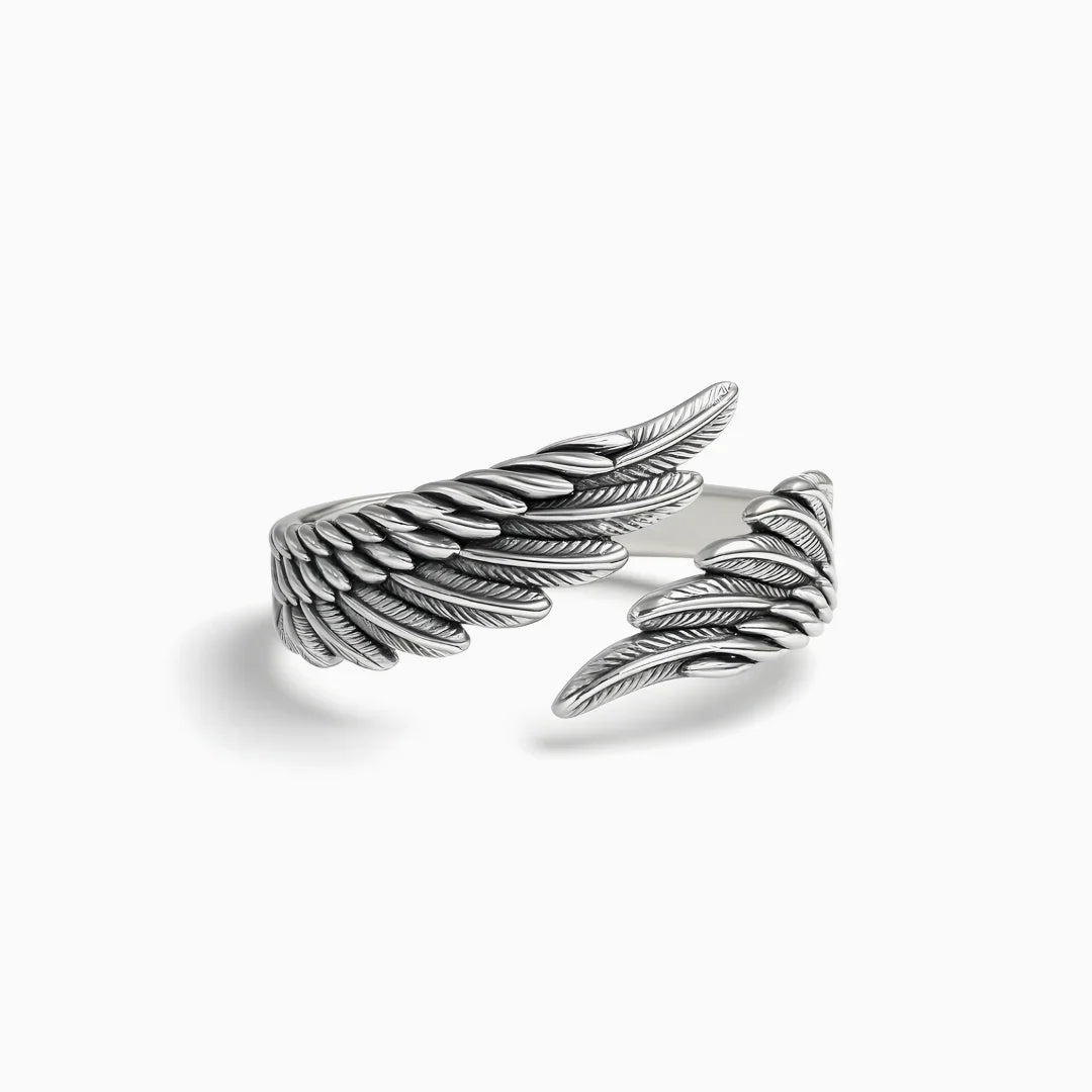 Alas De Ángel™ | Anillo Personalizado y Ajustable Con Nombre