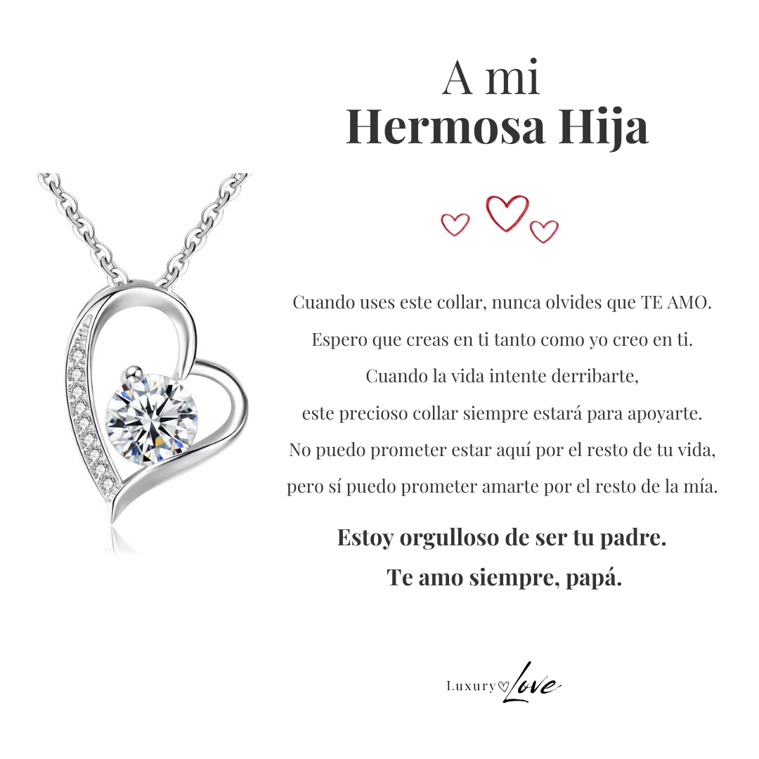 Amor Eterno™ | Collar Para Mi Hija Con Carta Especial