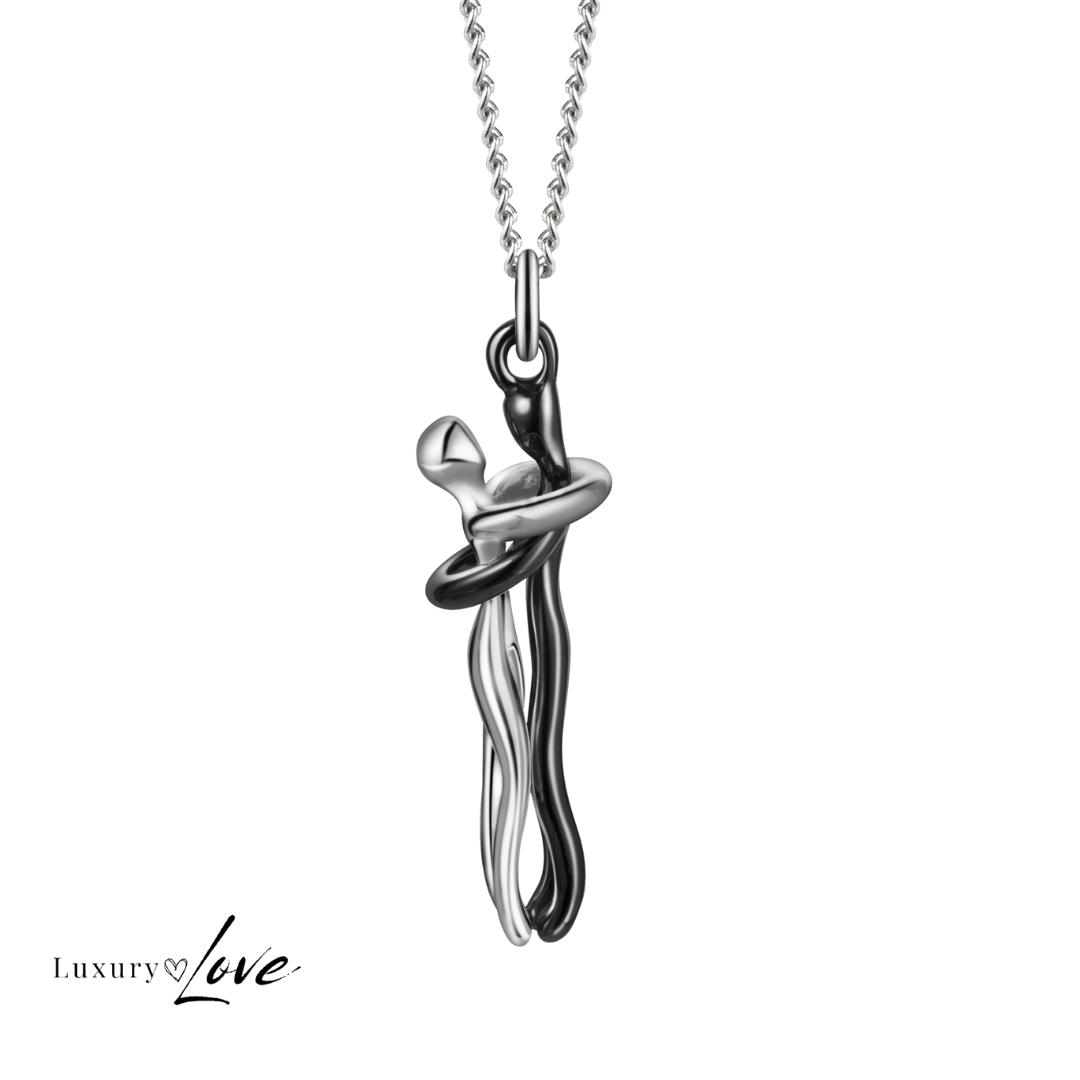 Abrazo Infinito™ | Collar Plateado Con Nota Especial