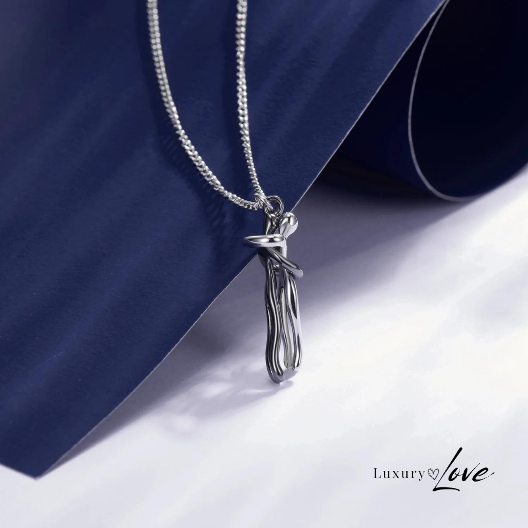 Abrazo Infinito™ | Collar Plateado Con Nota Especial