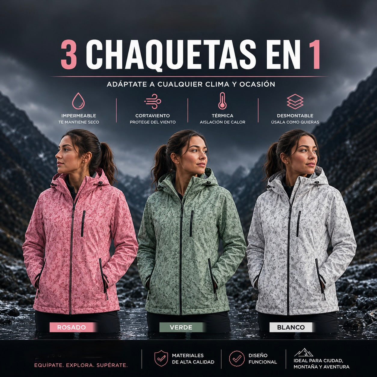 Vortex™ | Chaqueta Impermeable 3 en 1