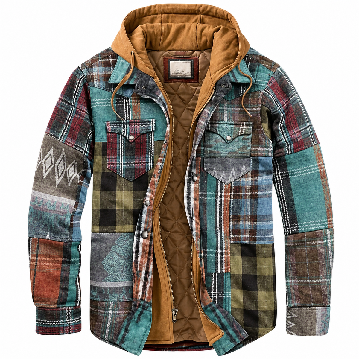Aurelio - Chaqueta Urbana Acolchada de Cuadros para Hombre - vista 1