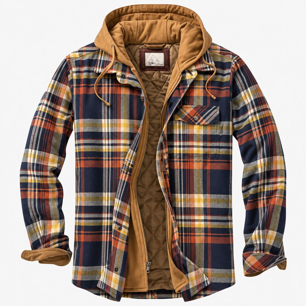 Aurelio - Chaqueta Urbana Acolchada de Cuadros para Hombre - vista 2