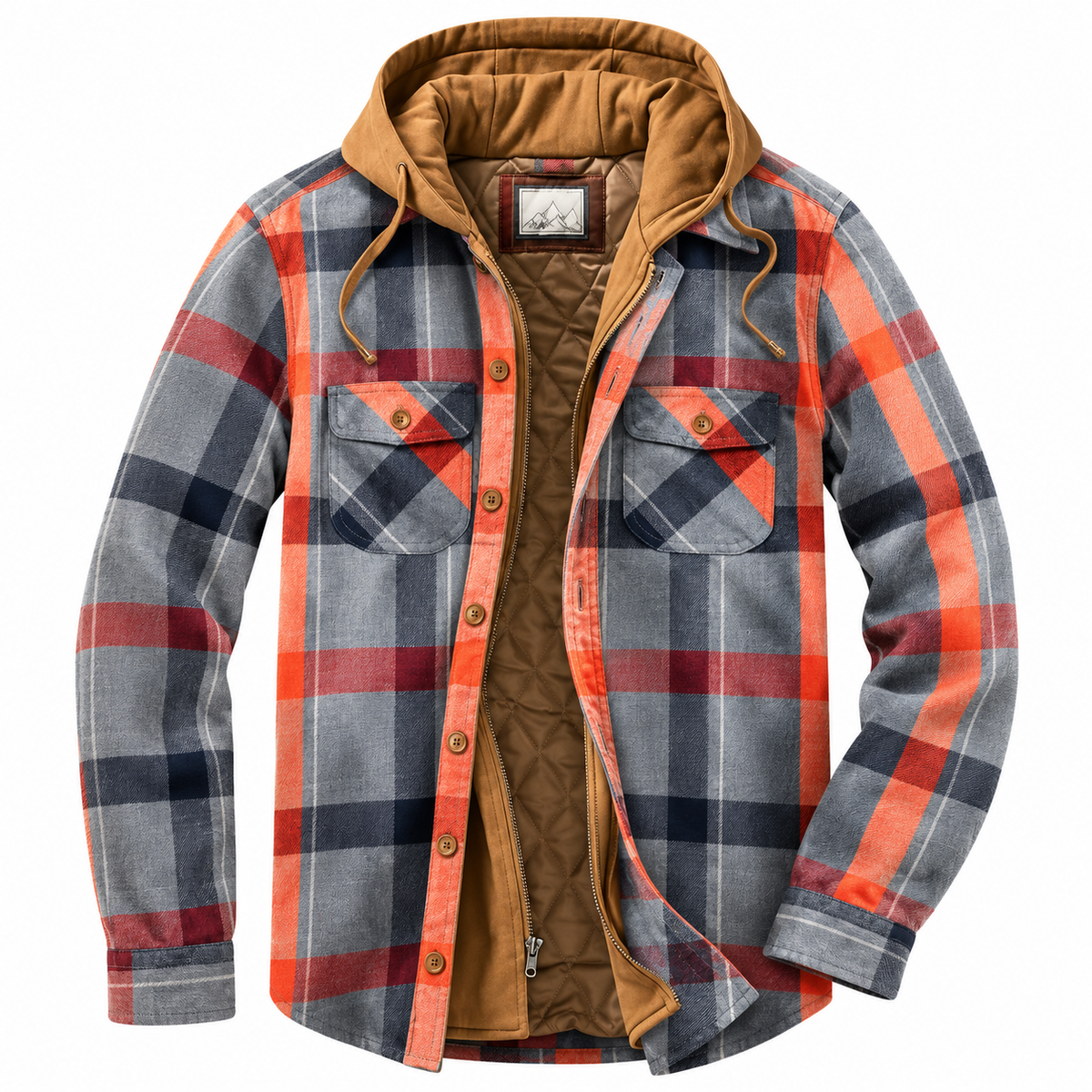Aurelio - Chaqueta Urbana Acolchada de Cuadros para Hombre - vista 5