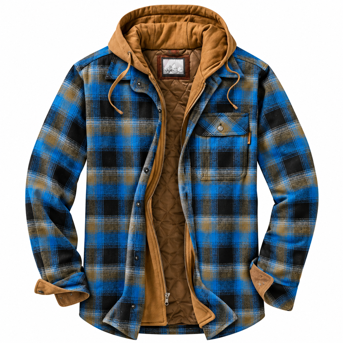Aurelio - Chaqueta Urbana Acolchada de Cuadros para Hombre - vista 6
