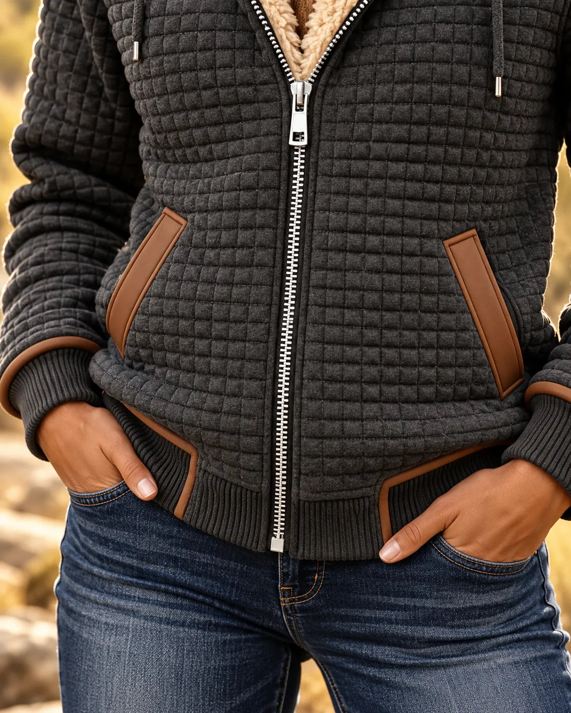 Beatriz - Chaqueta Acolchada con Capucha y Forro de Borrego - vista 6