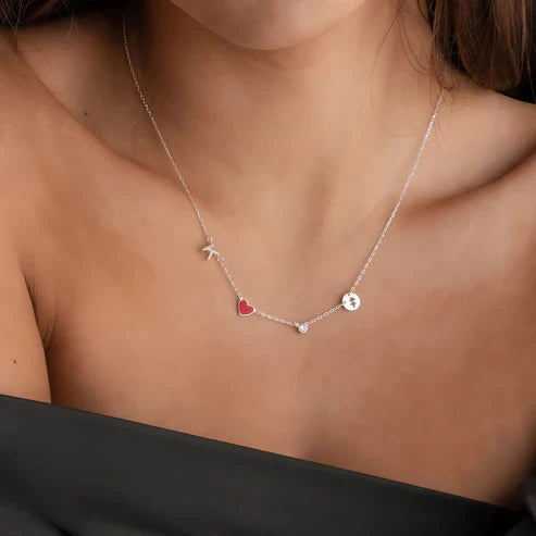 Amore™ | Collar con Inicial y Dije de Corazón