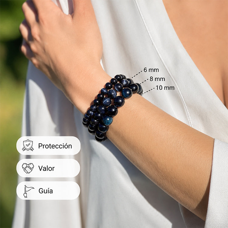 Ángel Guardián™ | Pulsera de Ojo de Halcón Natural