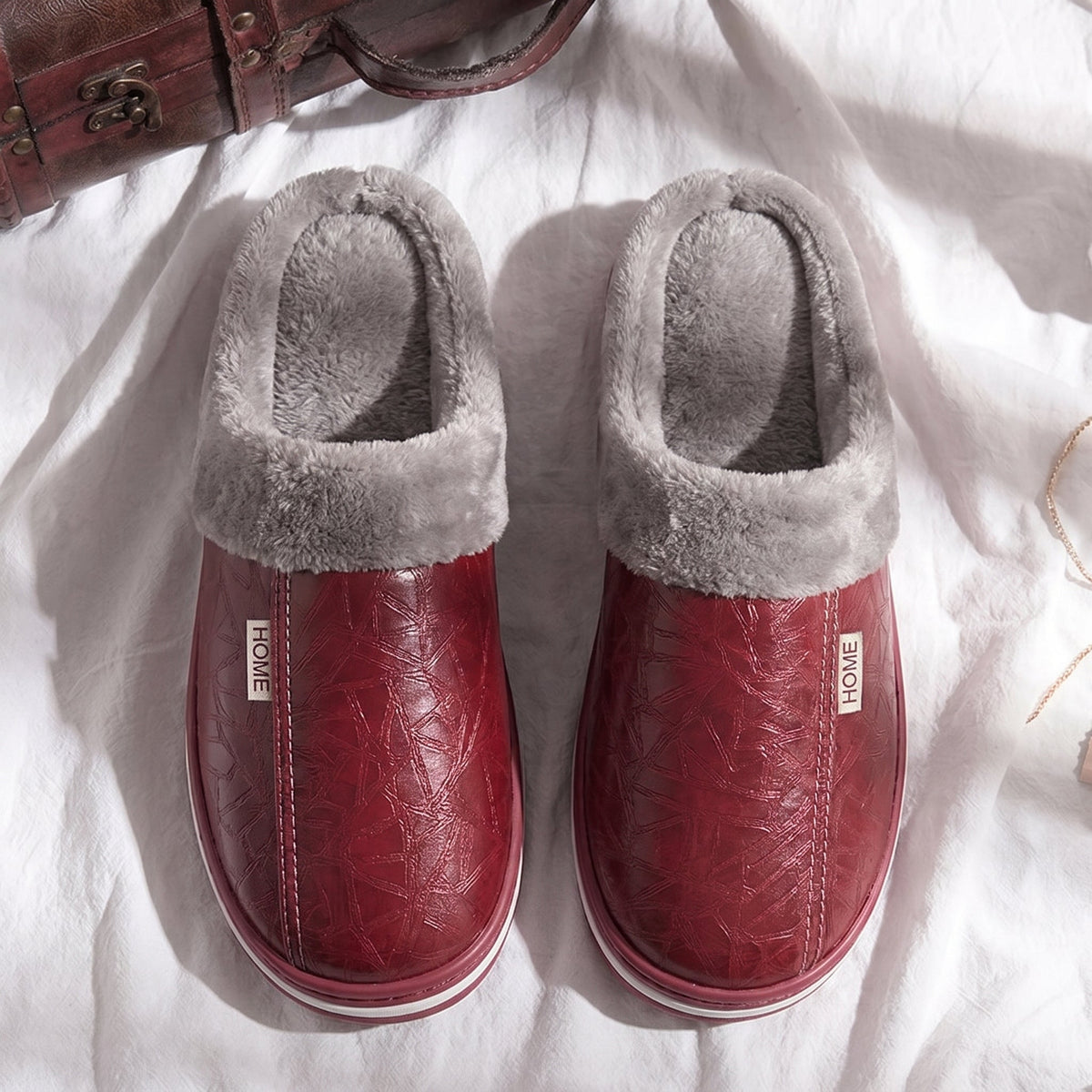 Alba - Pantuflas Térmicas Acolchadas de Piel - vista 3