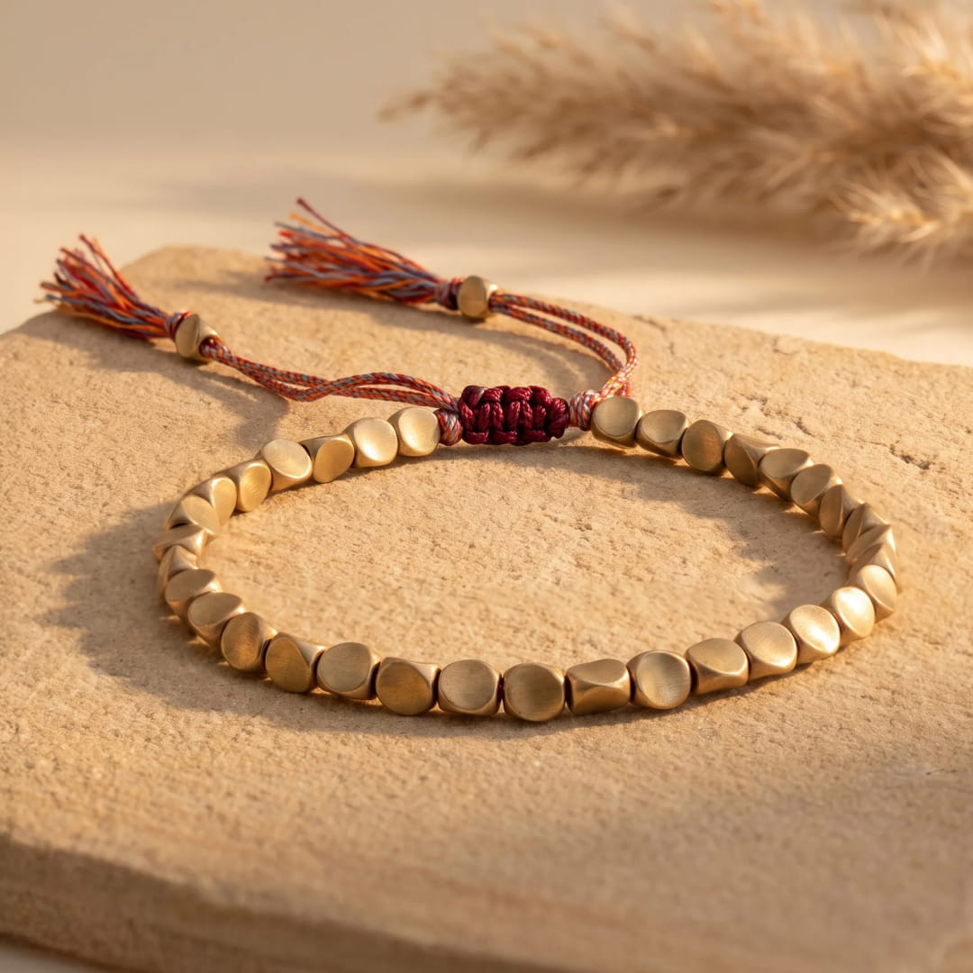 Tenzin™ | Pulsera Tibetana de Cuentas de Cobre