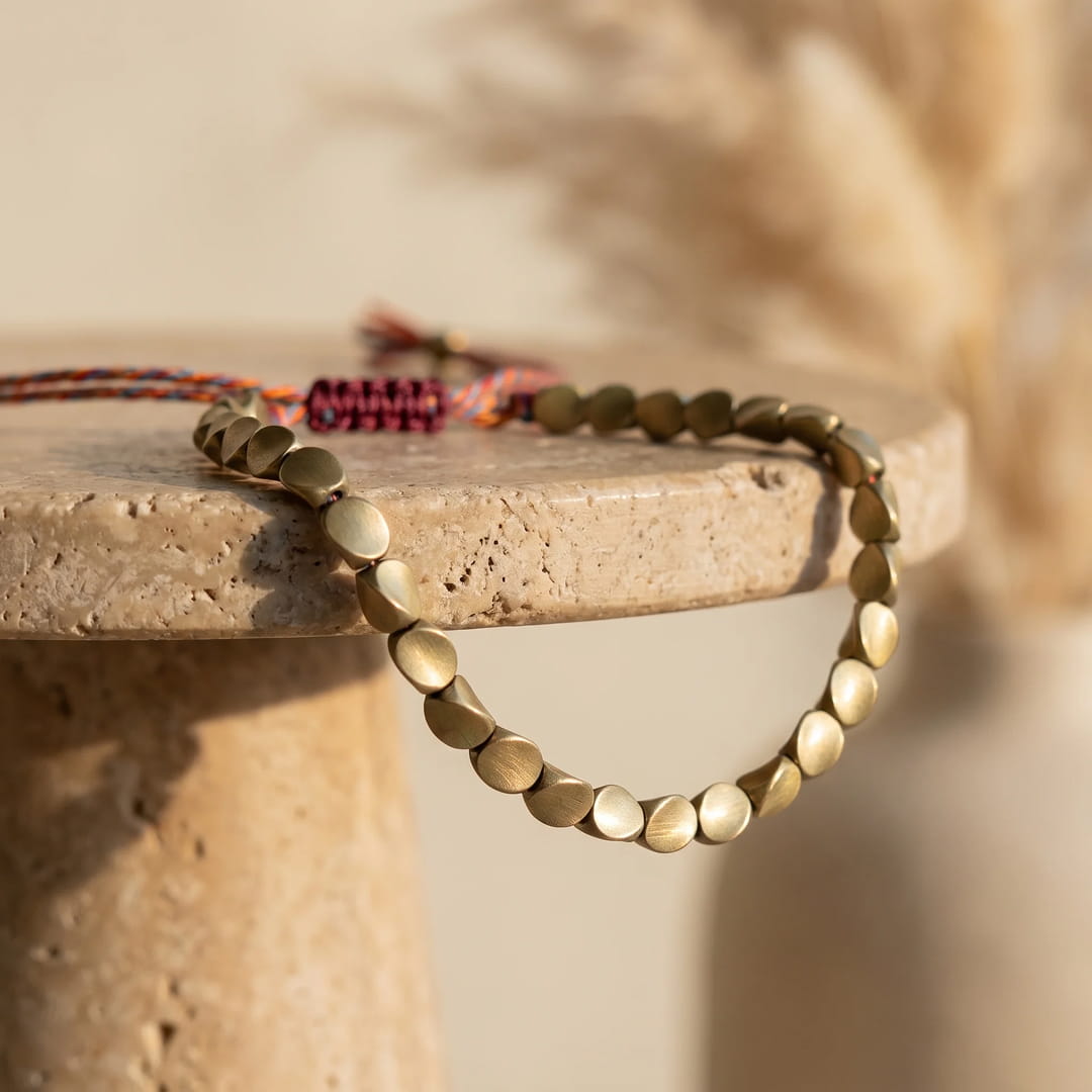 Tenzin™ | Pulsera Tibetana de Cuentas de Cobre
