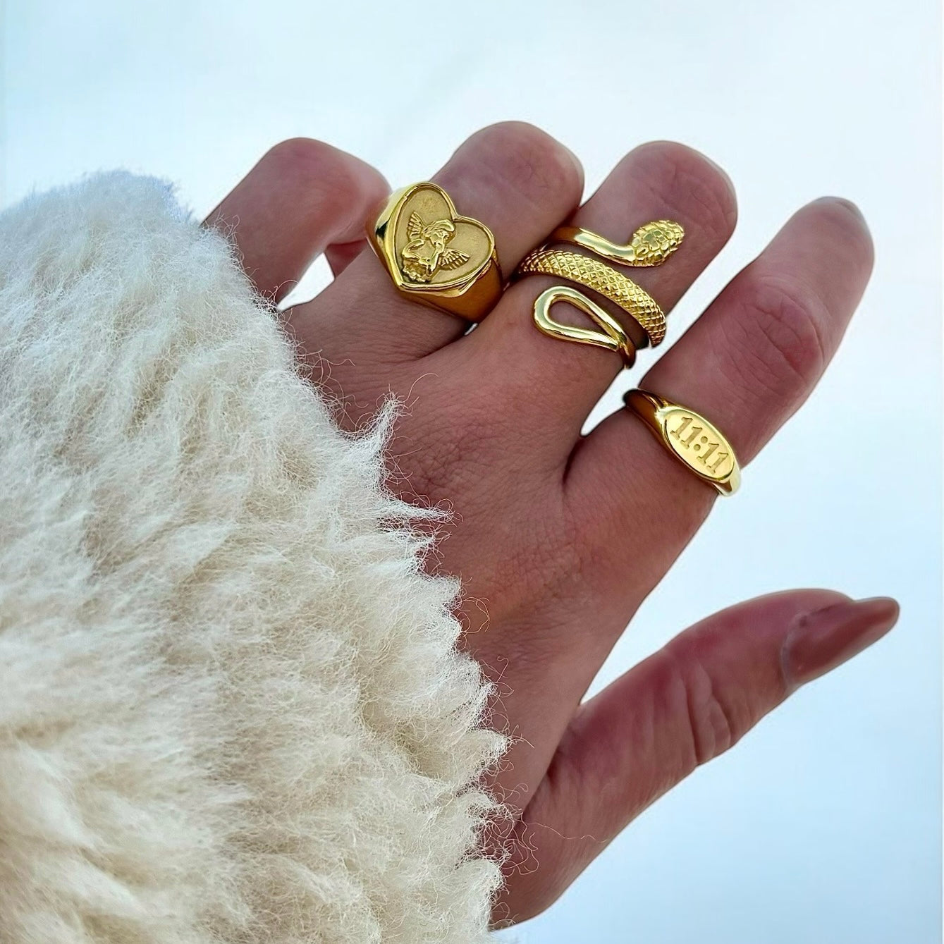 Anillo Detallado de Serpiente (Ajustable)