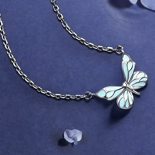 Blue Dream™ | Collar Mariposa Azul Luminosa