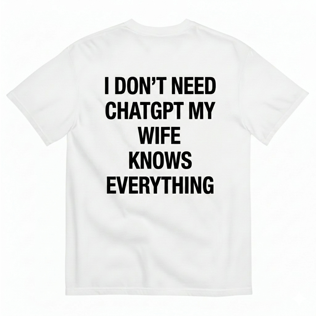 I DON'T NEED CHATGPT T-SHIRT (BACK PRINT)