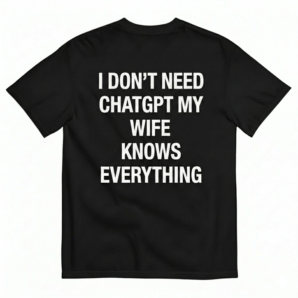 I DON'T NEED CHATGPT T-SHIRT (BACK PRINT)
