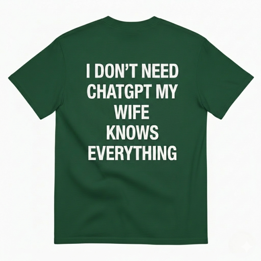 I DON'T NEED CHATGPT T-SHIRT (BACK PRINT)