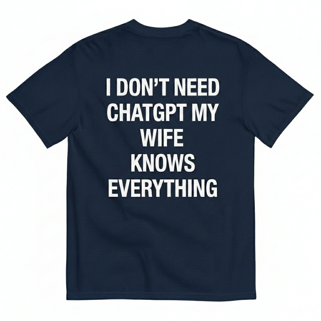 I DON'T NEED CHATGPT T-SHIRT (BACK PRINT)