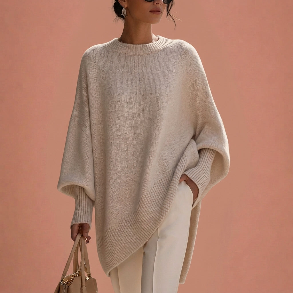 Jimena - Suéter Oversize de Punto Grueso con Cuello Redondo - vista 1