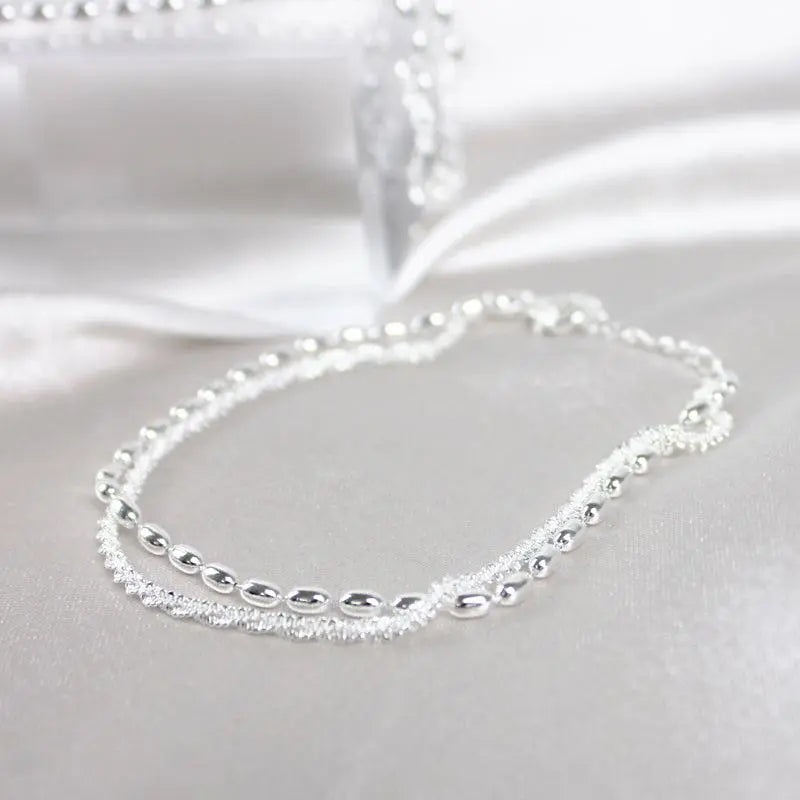 Set de Pulseras Elegantes de Plata con Circonitas