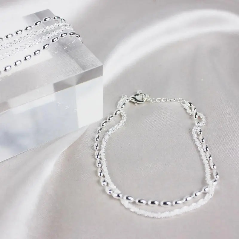 Set de Pulseras Elegantes de Plata con Circonitas