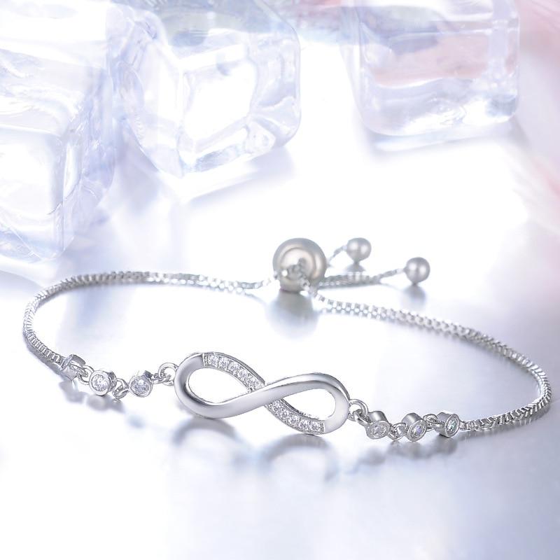 Pulsera Ajustable Chic de Oro Rosa Infinito