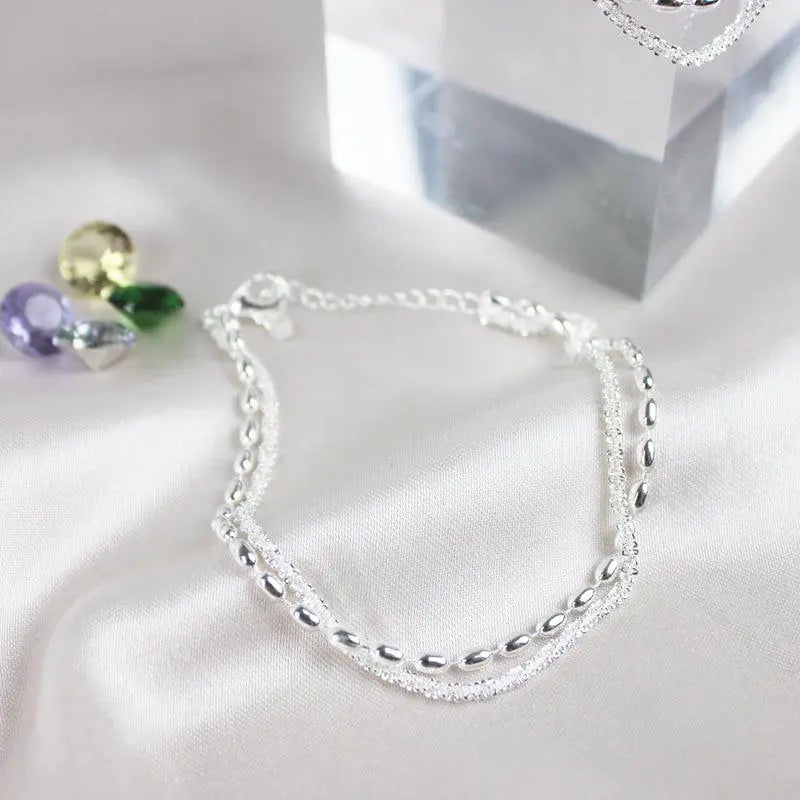 Set de Pulseras Elegantes de Plata con Circonitas