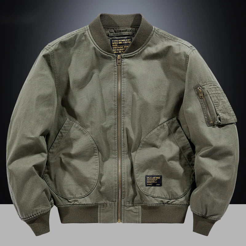 Sergio - Chaqueta Bomber Vintage con Cierre Metálico - vista 4