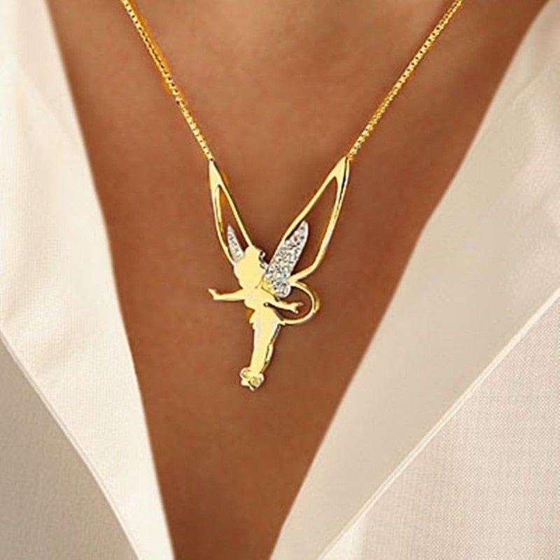 Collar Colgante Hada en Oro