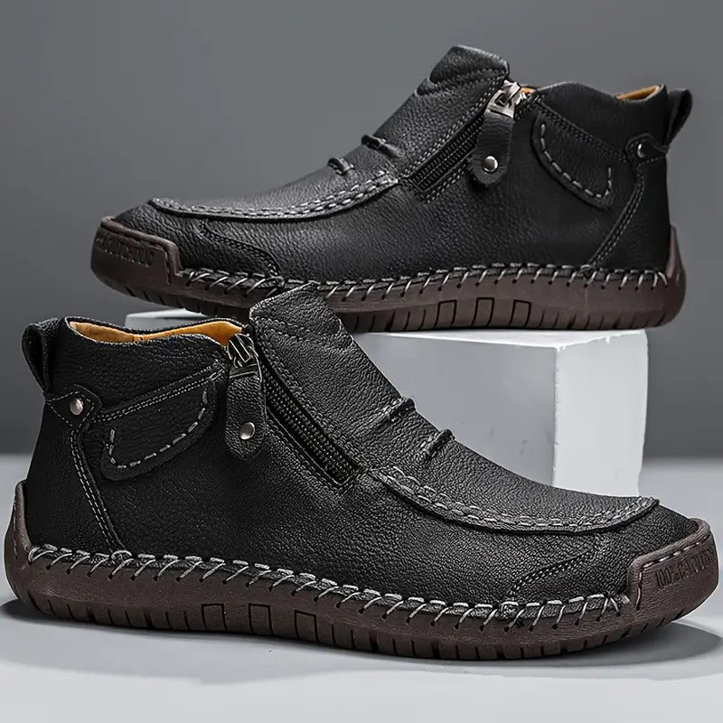 Zapatos Ergonómicos de Piel Premium con Cremallera