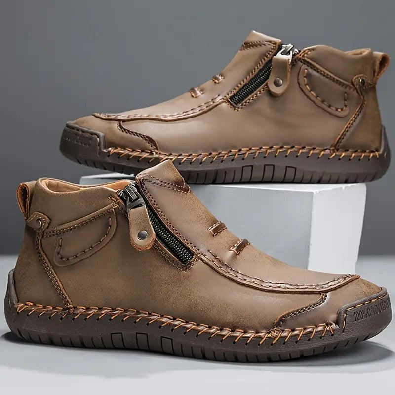 Zapatos Ergonómicos de Piel Premium con Cremallera