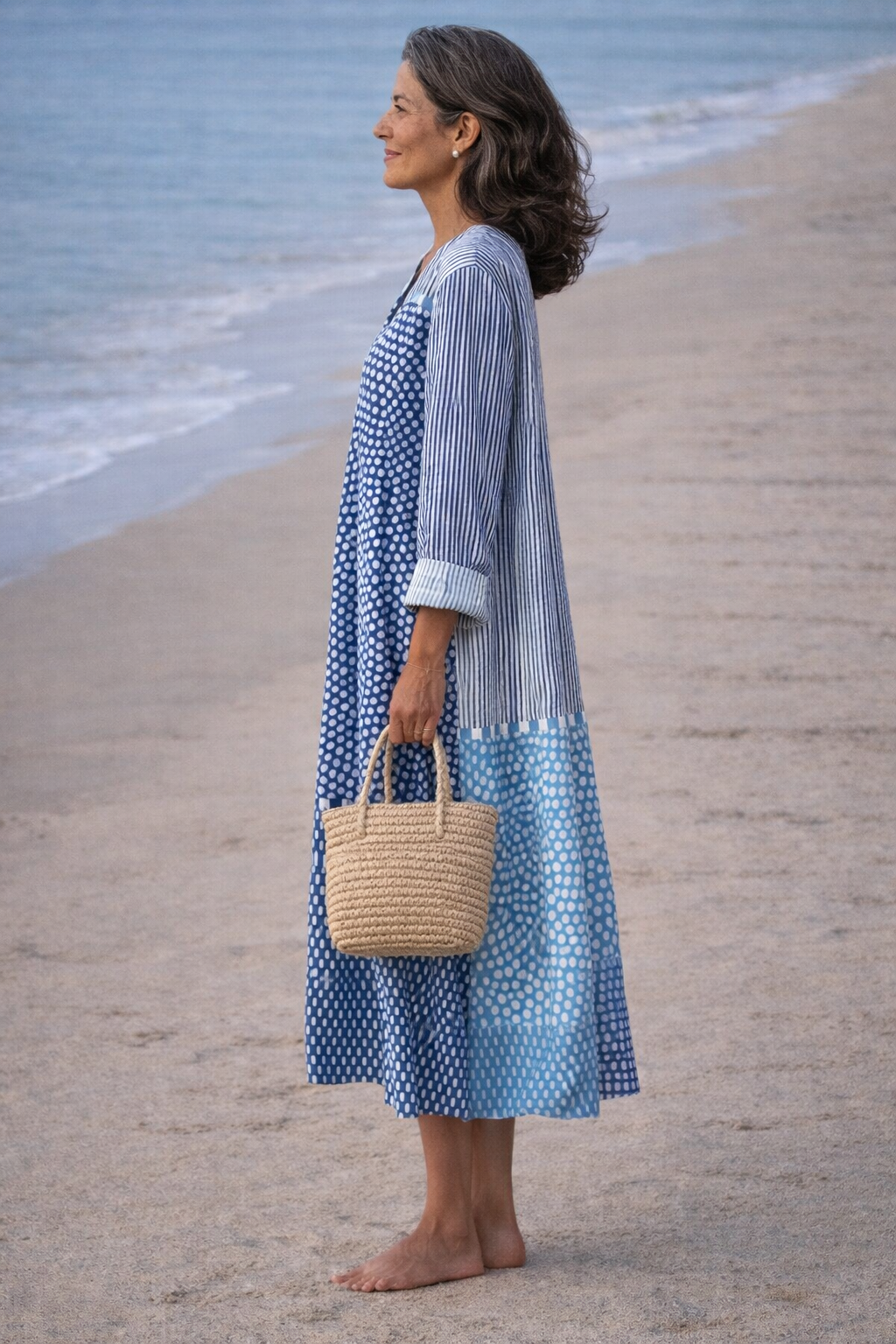 Brisa Vestido Fluido Azul