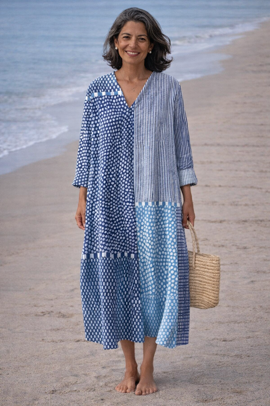 Brisa Vestido Fluido Azul