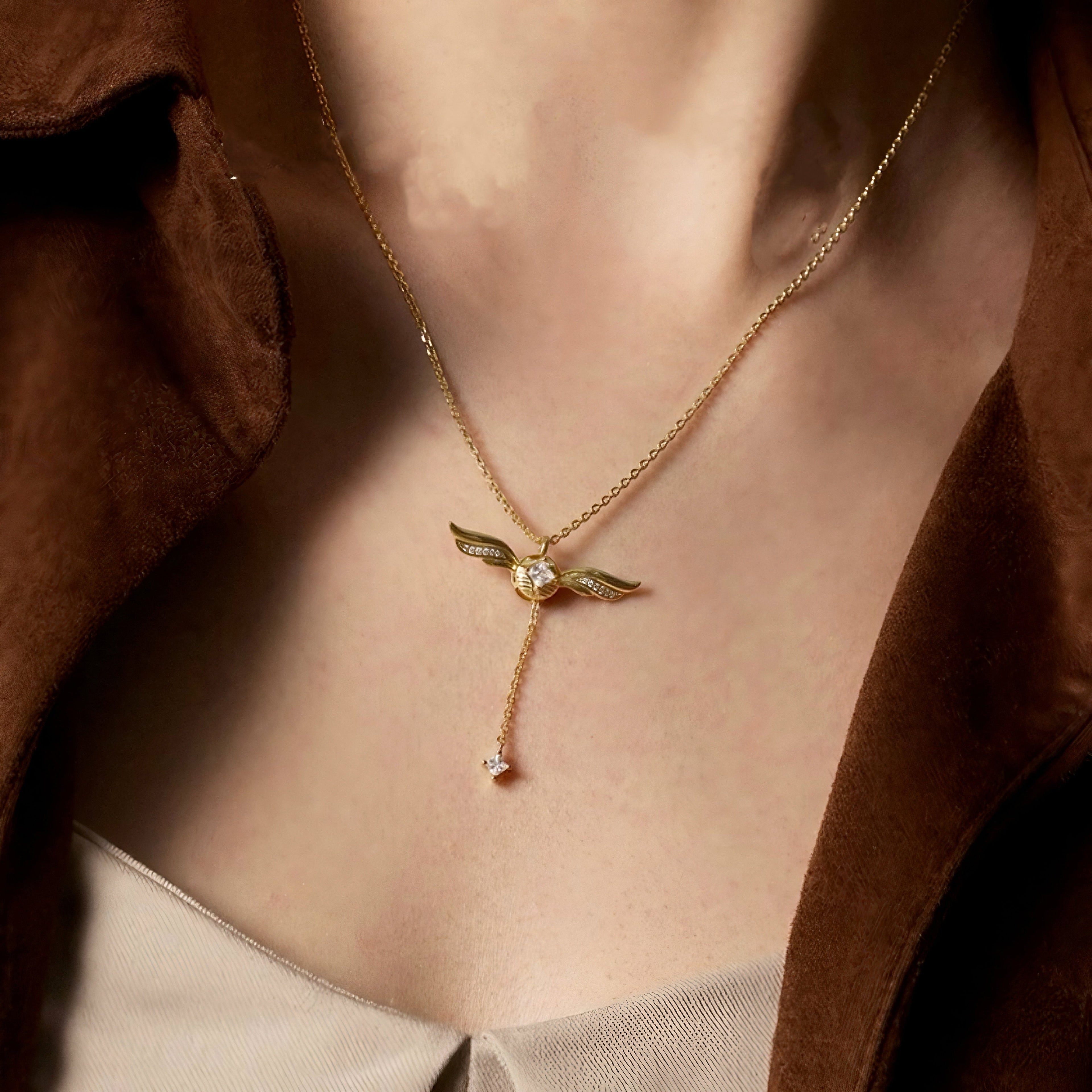 Golden Wings™ | Collar Elegante De Alas Doradas