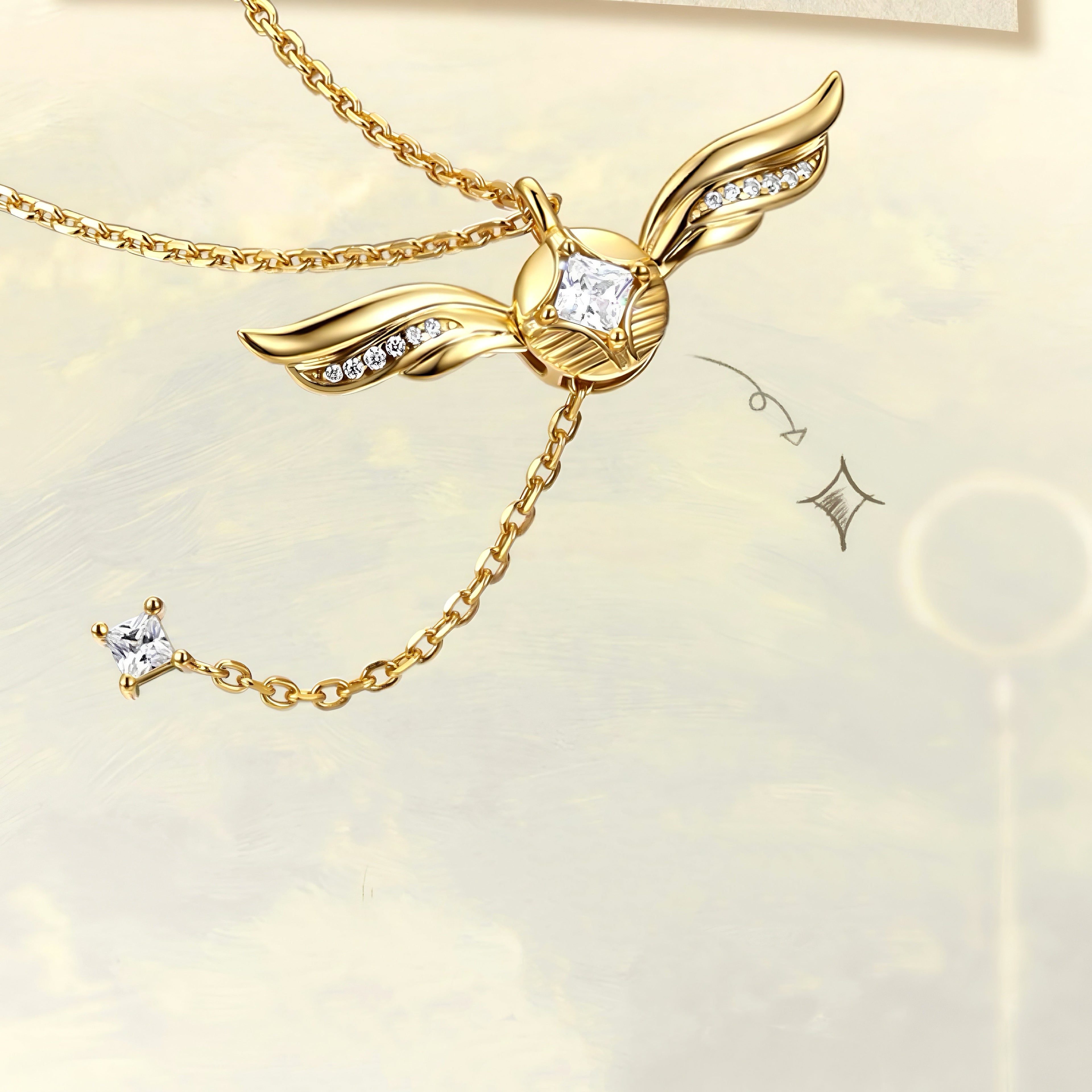 Golden Wings™ | Collar Elegante De Alas Doradas