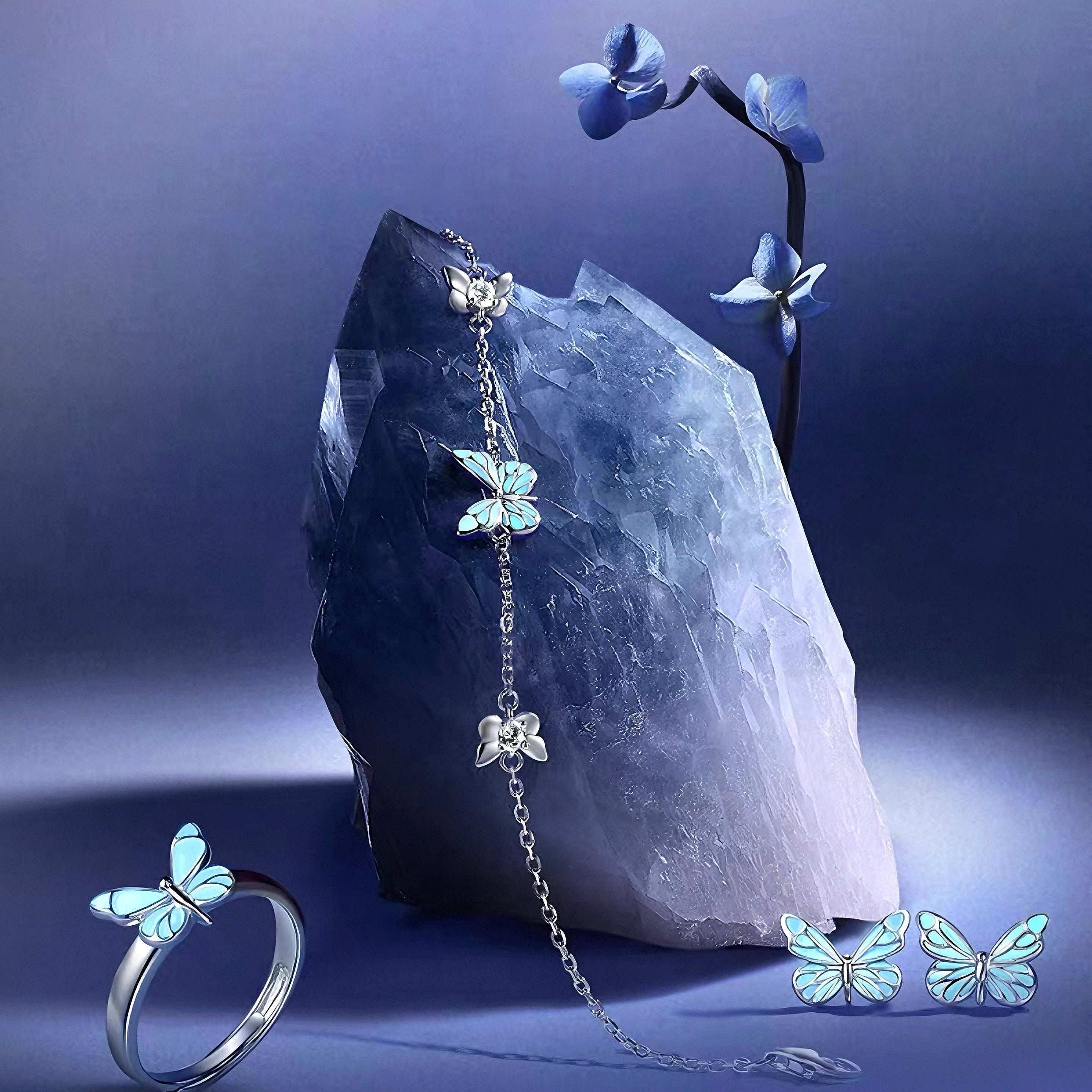 Blue Dream™ | Pulsera Mariposa Azul Luminosa