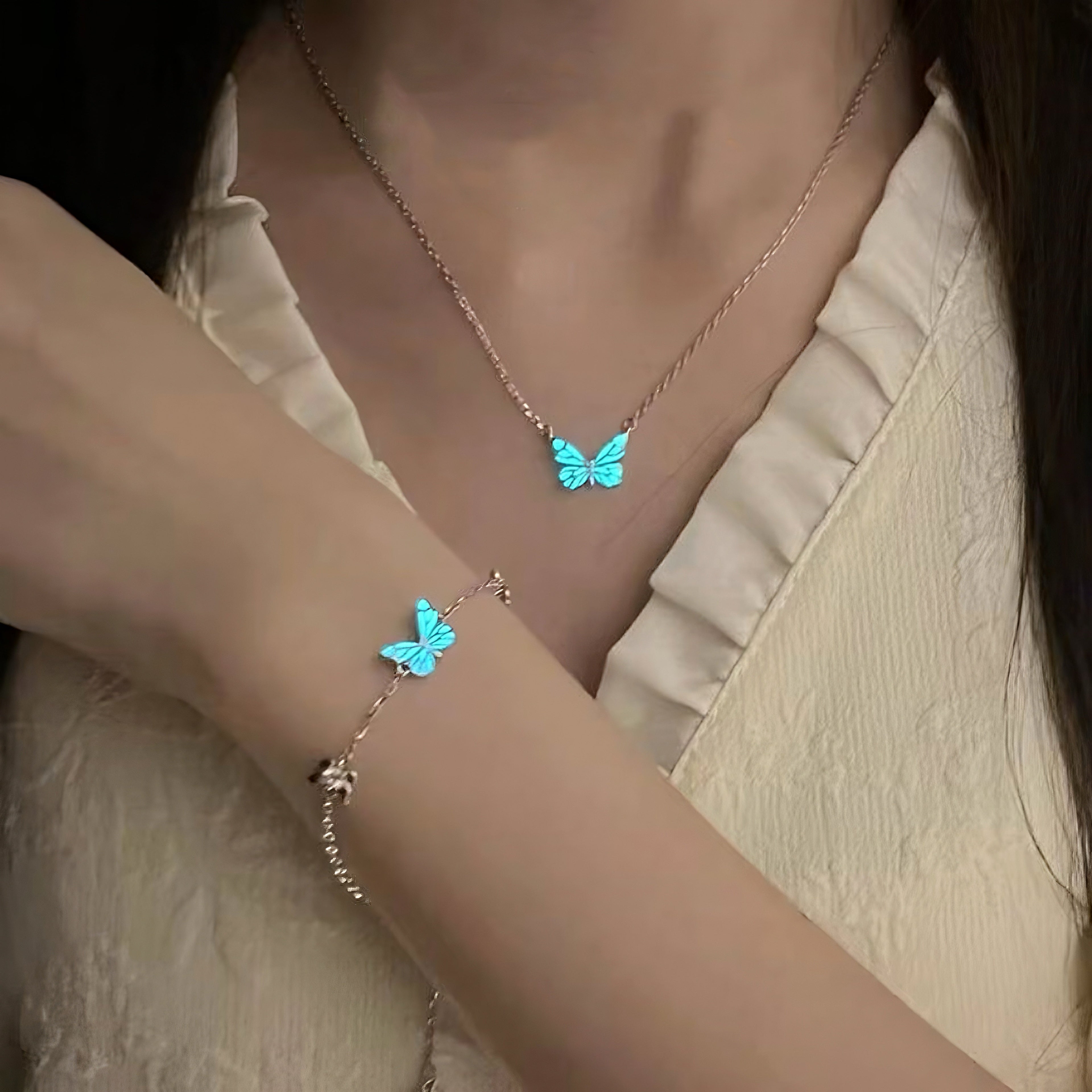 Blue Dream™ | Pulsera Mariposa Azul Luminosa