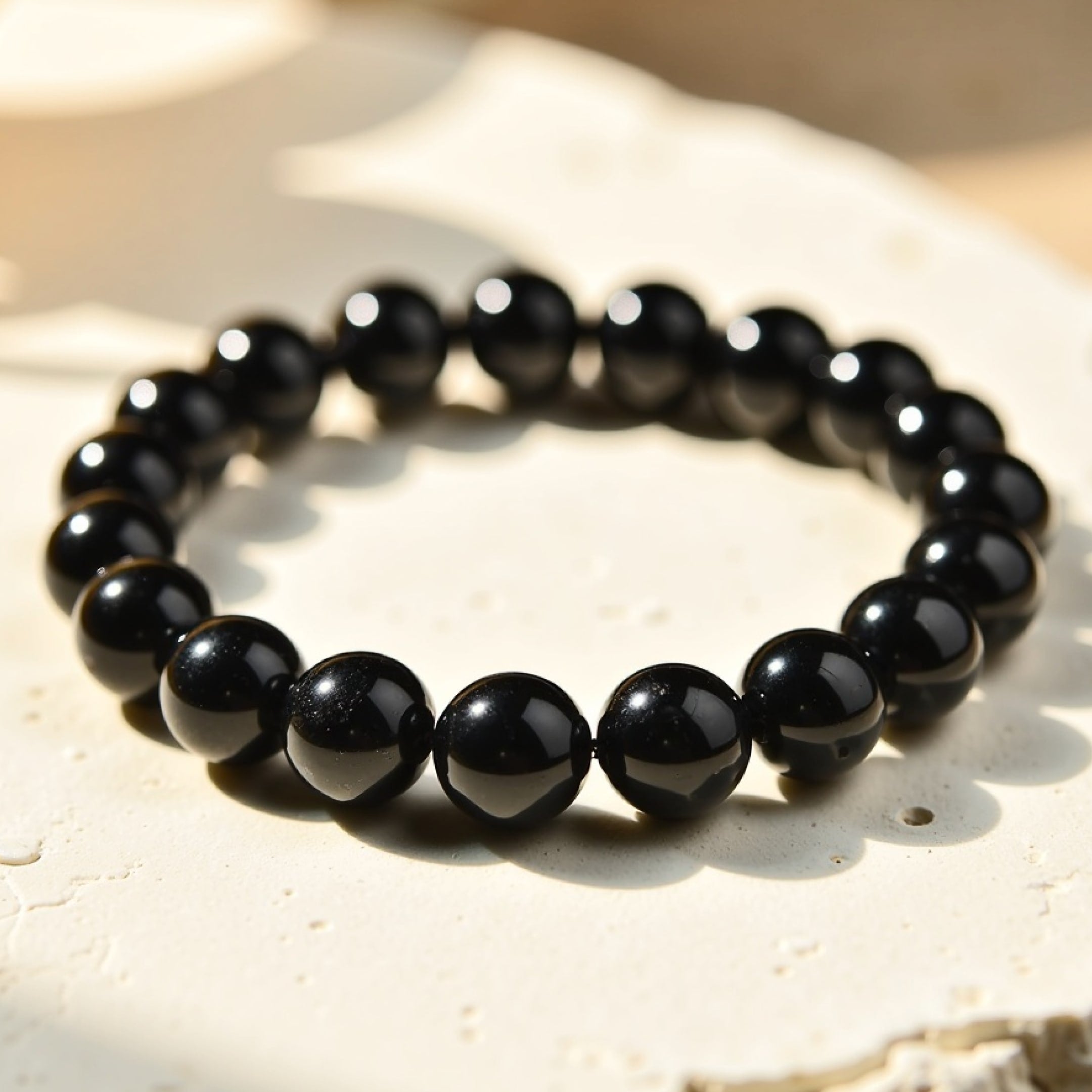 Rembrandt™ | Pulsera de Turmalina Negra Natural de Protección