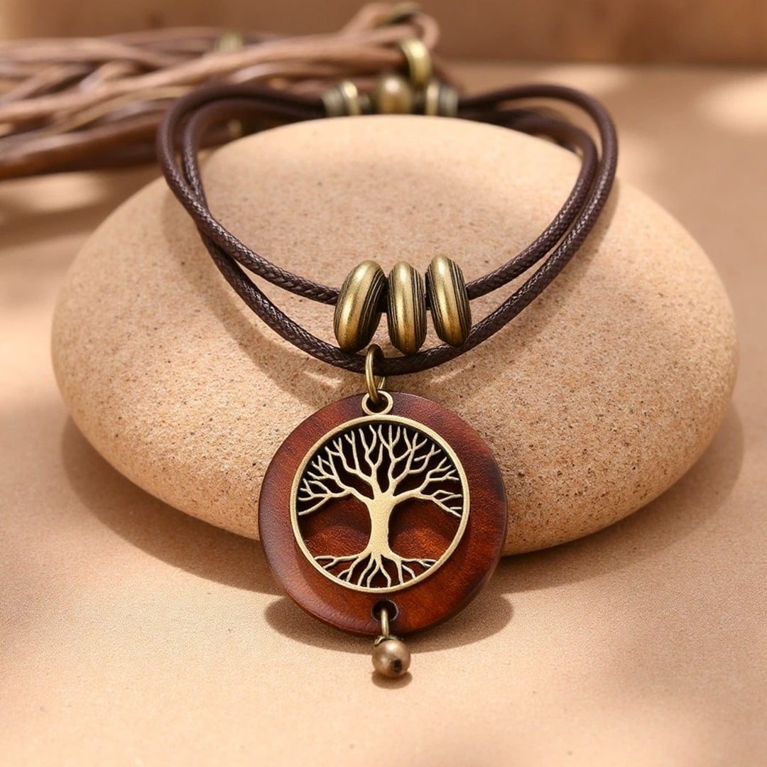 Árbol de la Vida™ | Collar de Madera Natural