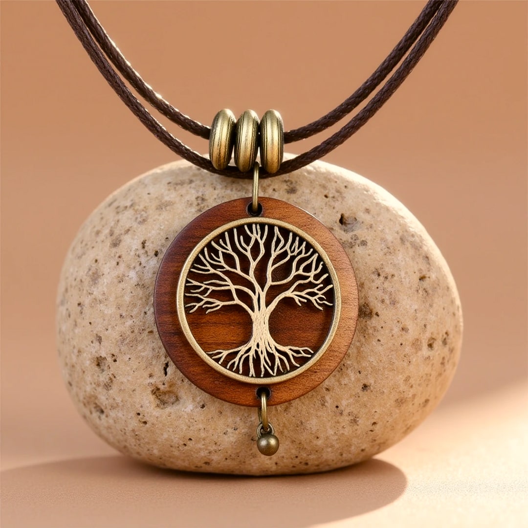 Árbol de la Vida™ | Collar de Madera Natural